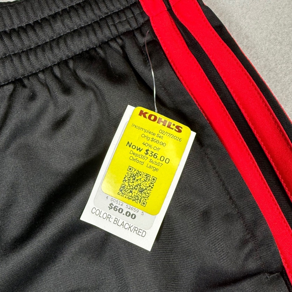 Adidas Kids L 14/16 Track Pants Black Red Stripe AG10611 Sporty Activewear NEW - Picture 3 of 10